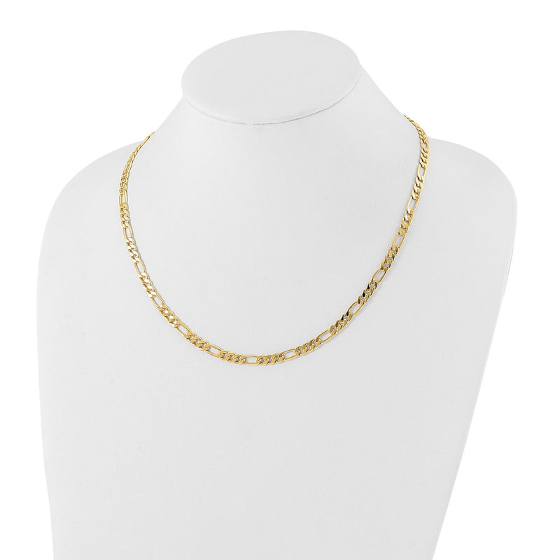 Fashion Kelly Waters Gold Plated 5mm Figaro 18 Inch Chain Necklace
