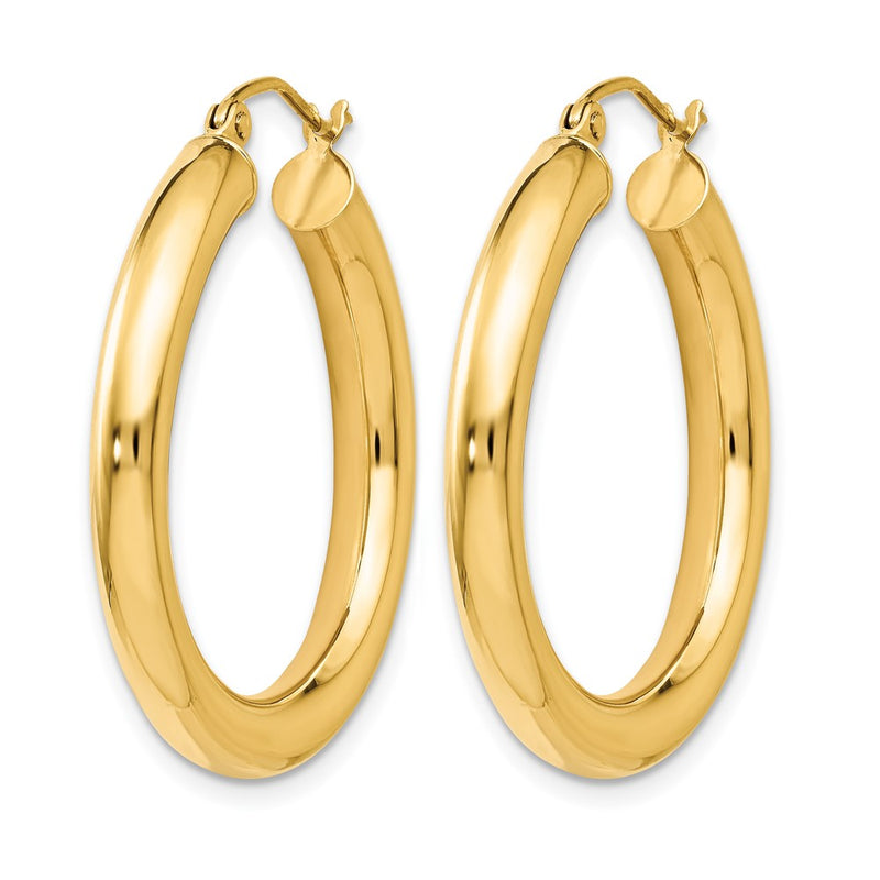 14K Yellow Gold Polished Lightweight Hoop Earrings