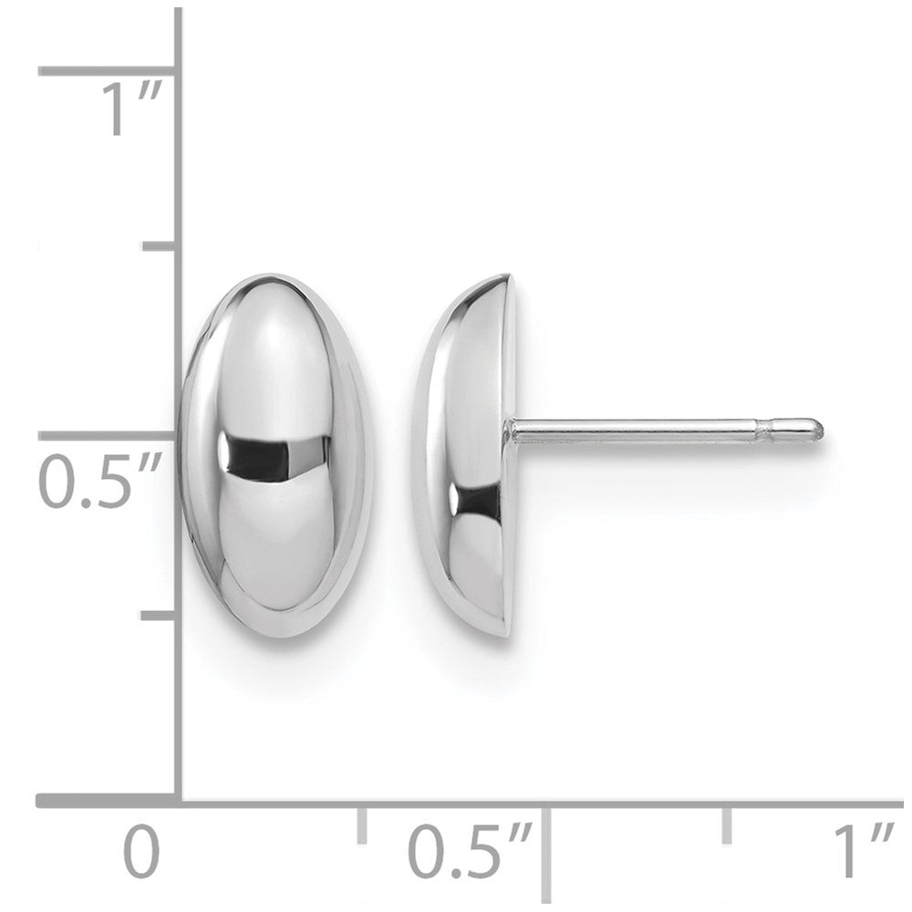 14K White Gold Polished Post Earrings