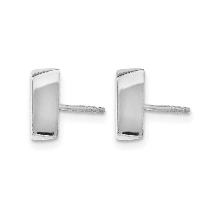 14K White Gold Polished Post Earrings