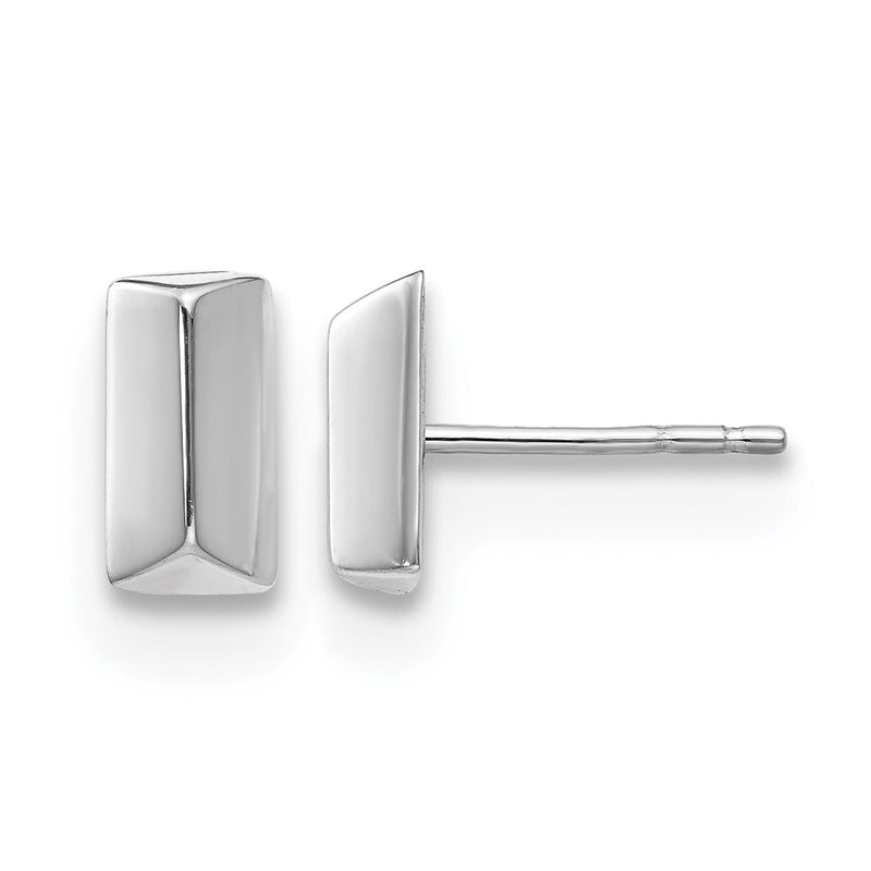 14K White Gold Polished Post Earrings