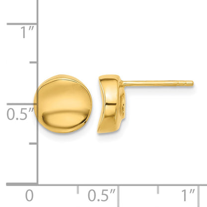 14K Yellow Gold Polished Post Earrings