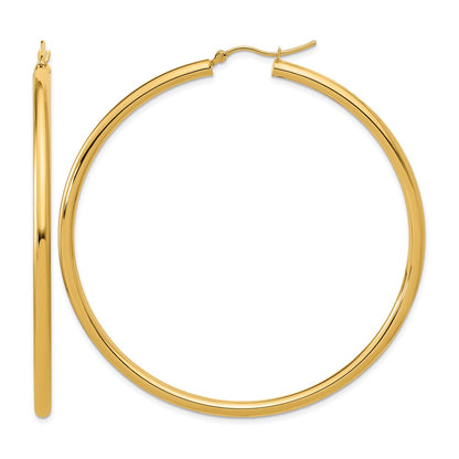 14k-yellow-gold-polished-3mm-hoop-earrings-le2485