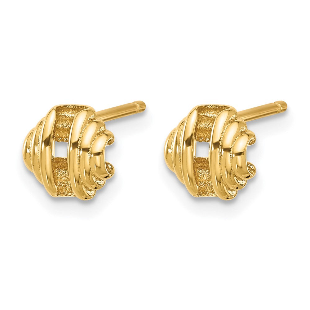 14K Yellow Gold Polished Post Earrings