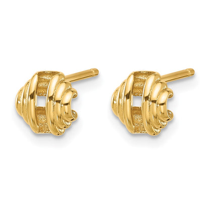 14K Yellow Gold Polished Post Earrings