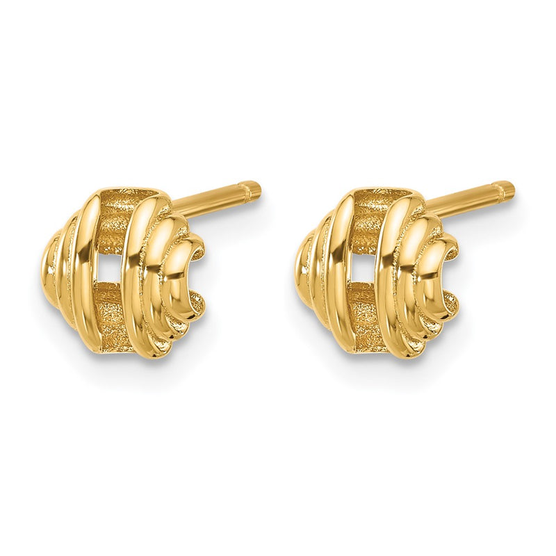 14K Yellow Gold Polished Post Earrings
