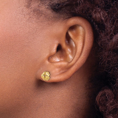 14K Yellow Gold Polished Post Earrings