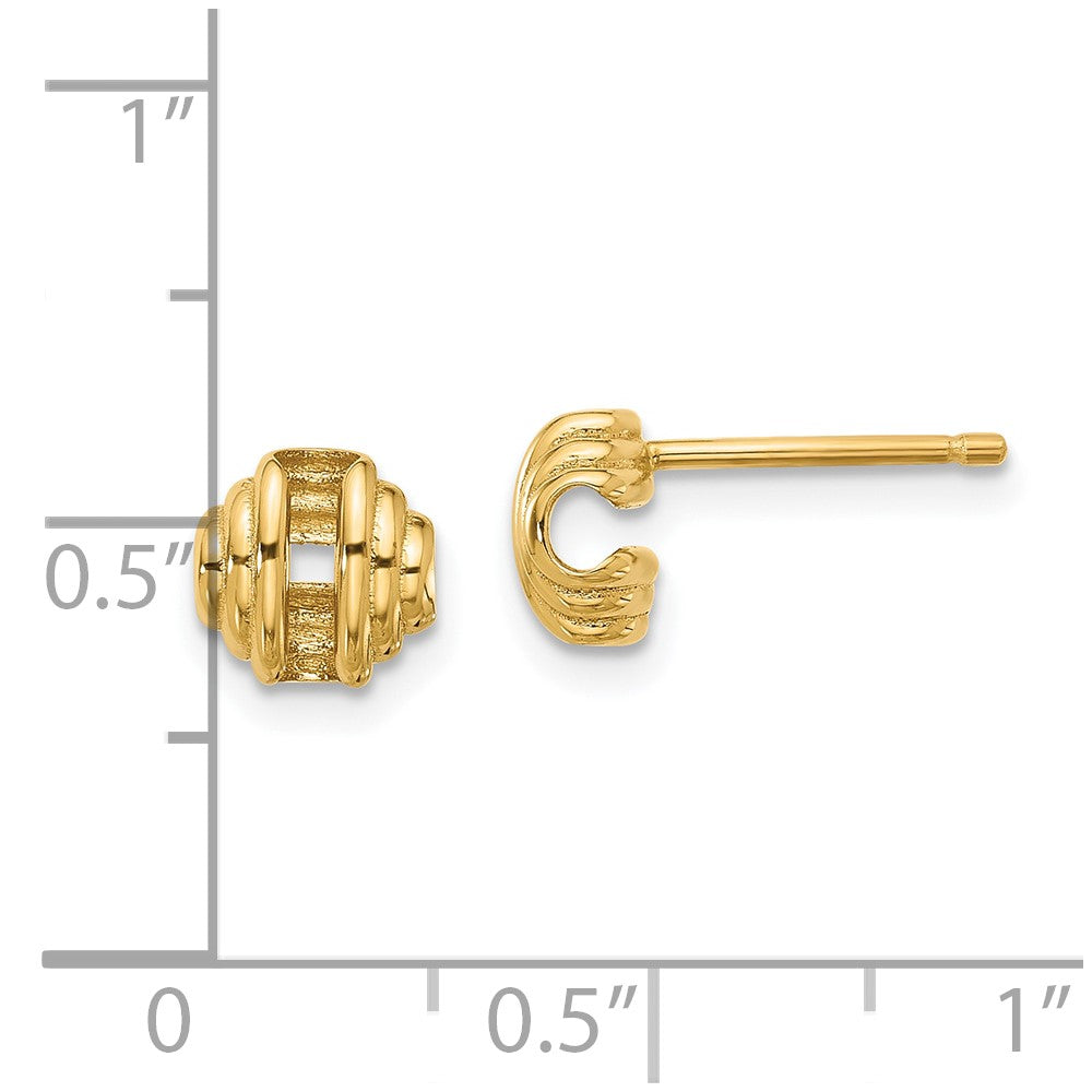 14K Yellow Gold Polished Post Earrings