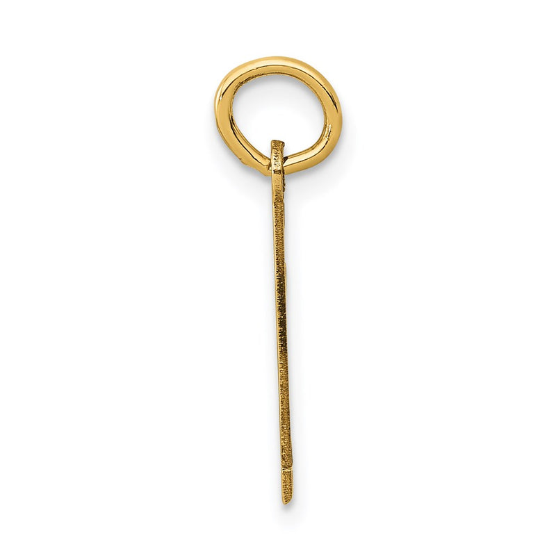 14K Yellow Gold Small Elongated Number 1 Charm