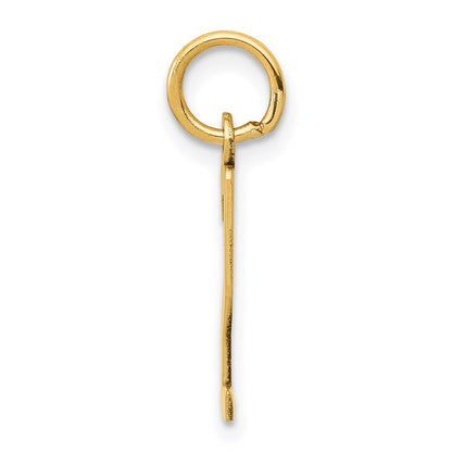 14K Yellow Gold Small Elongated Number 2 Charm
