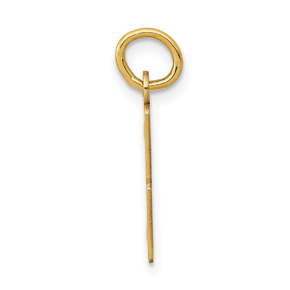 14K Yellow Gold Small Elongated Number 3 Charm