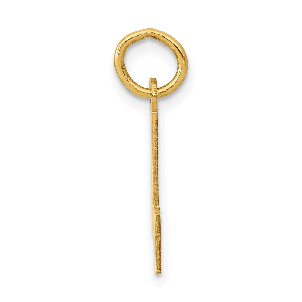 14K Yellow Gold Small Elongated Number 4 Charm