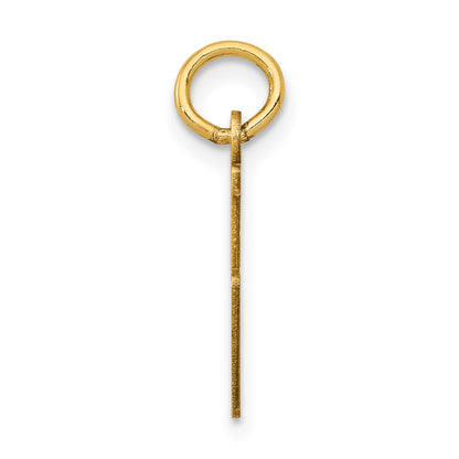14K Yellow Gold Small Elongated Number 5 Charm