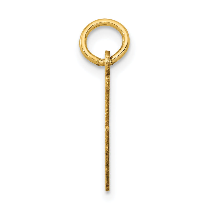 14K Yellow Gold Small Elongated Number 5 Charm