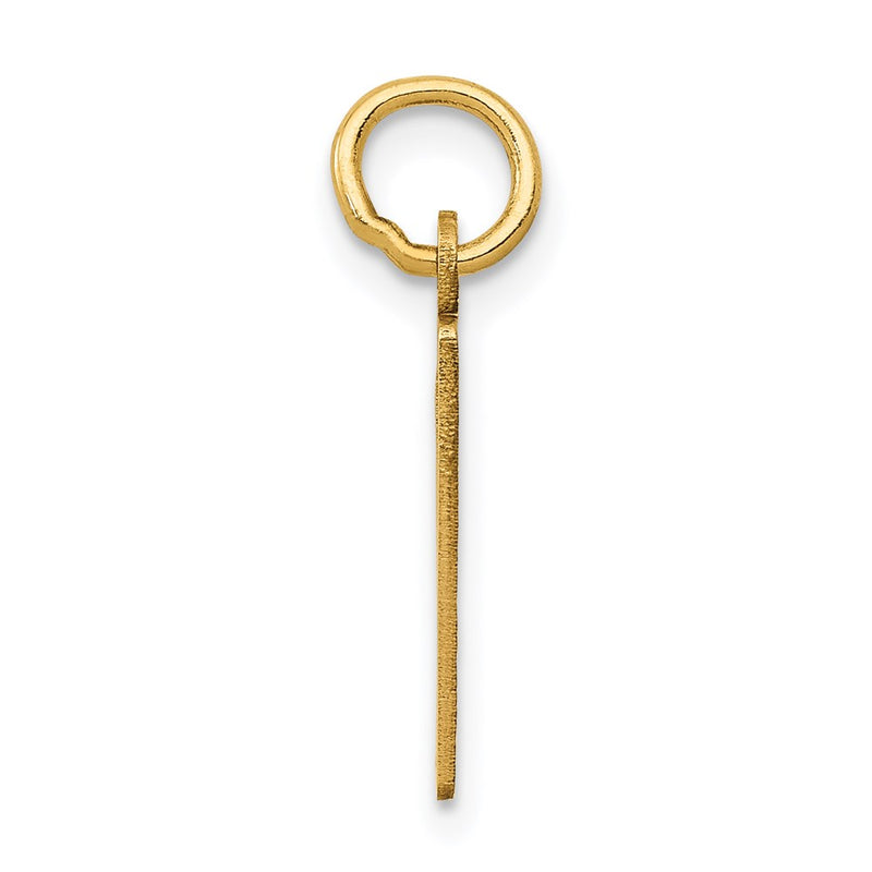 14K Yellow Gold Small Elongated Number 9 Charm