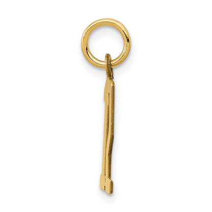 14K Yellow Gold Small Elongated Number 12 Charm