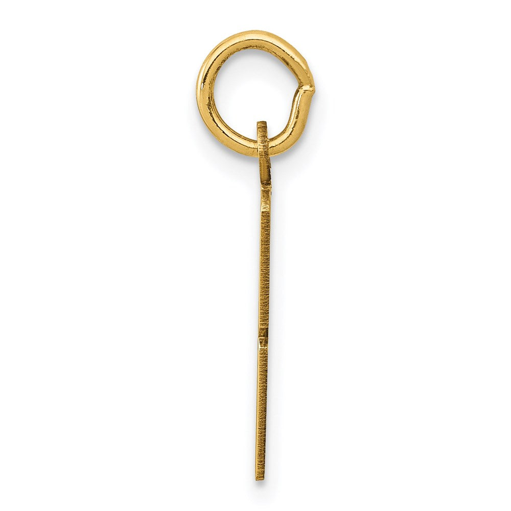 14K Yellow Gold Small Elongated Number 18 Charm