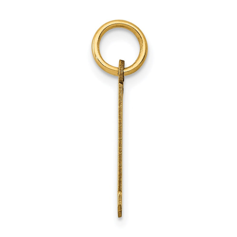 14K Yellow Gold Small Elongated Number 21 Charm