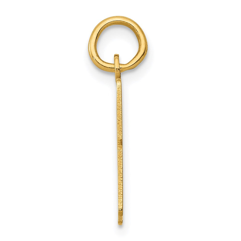 14K Yellow Gold Small Elongated Number 43 Charm