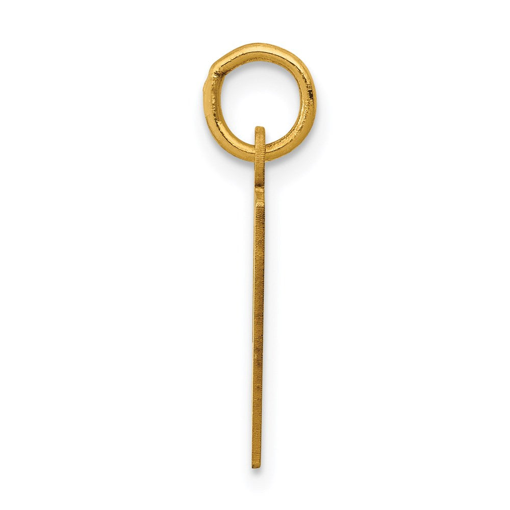 14K Yellow Gold Small Elongated Number 47 Charm