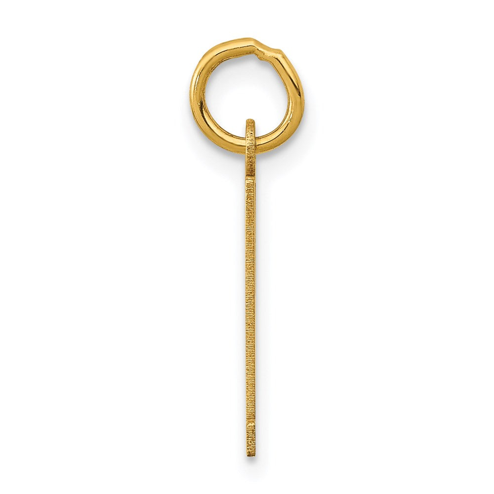 14K Yellow Gold Small Elongated Number 61 Charm