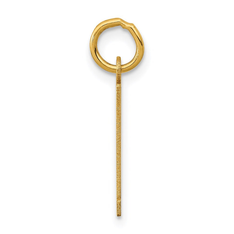 14K Yellow Gold Small Elongated Number 61 Charm