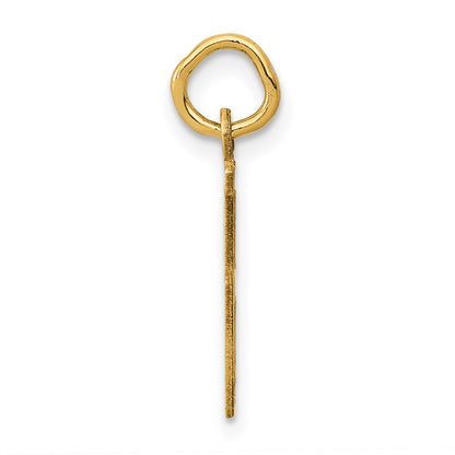 14K Yellow Gold Small Elongated Number 65 Charm