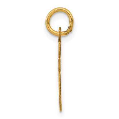 14K Yellow Gold Small Elongated Number 66 Charm