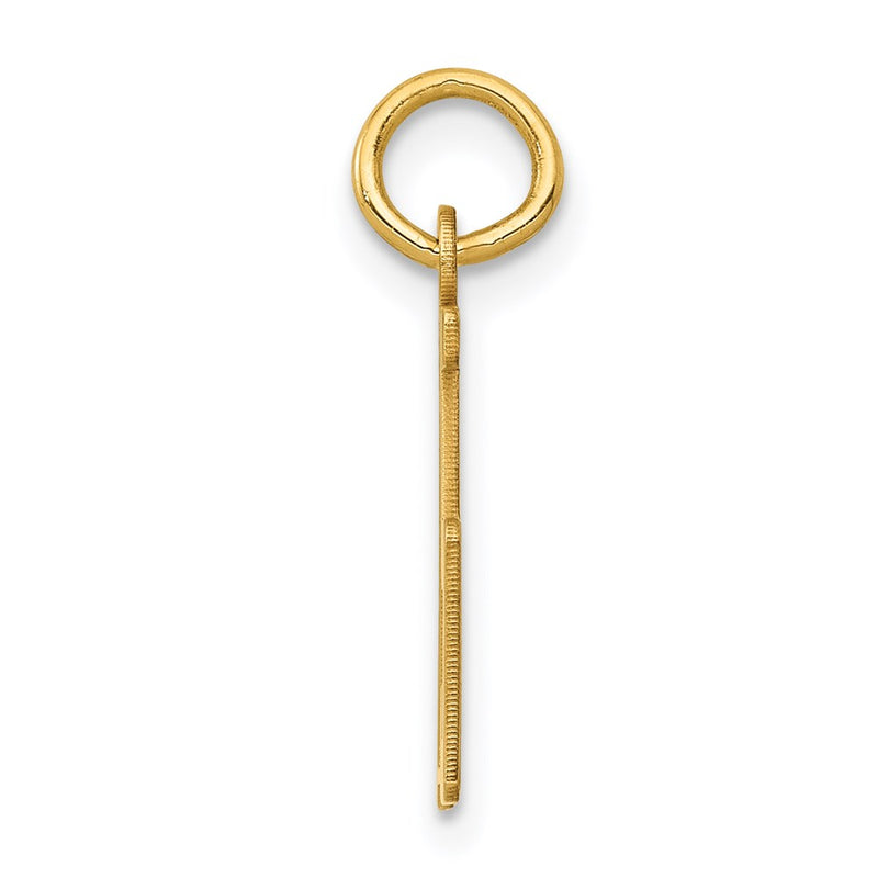 14K Yellow Gold Small Elongated Number 75 Charm