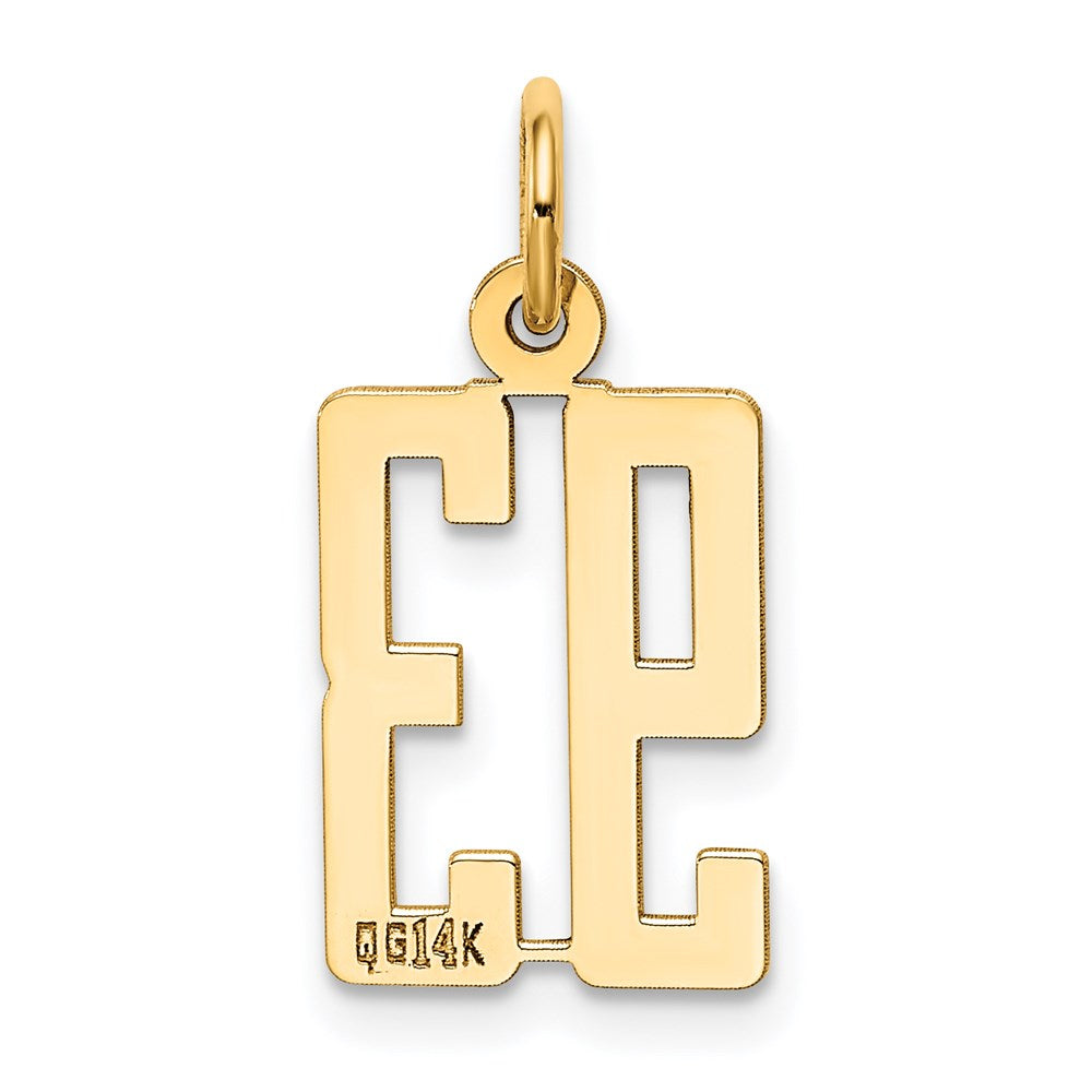 14K Yellow Gold Small Elongated Number 93 Charm