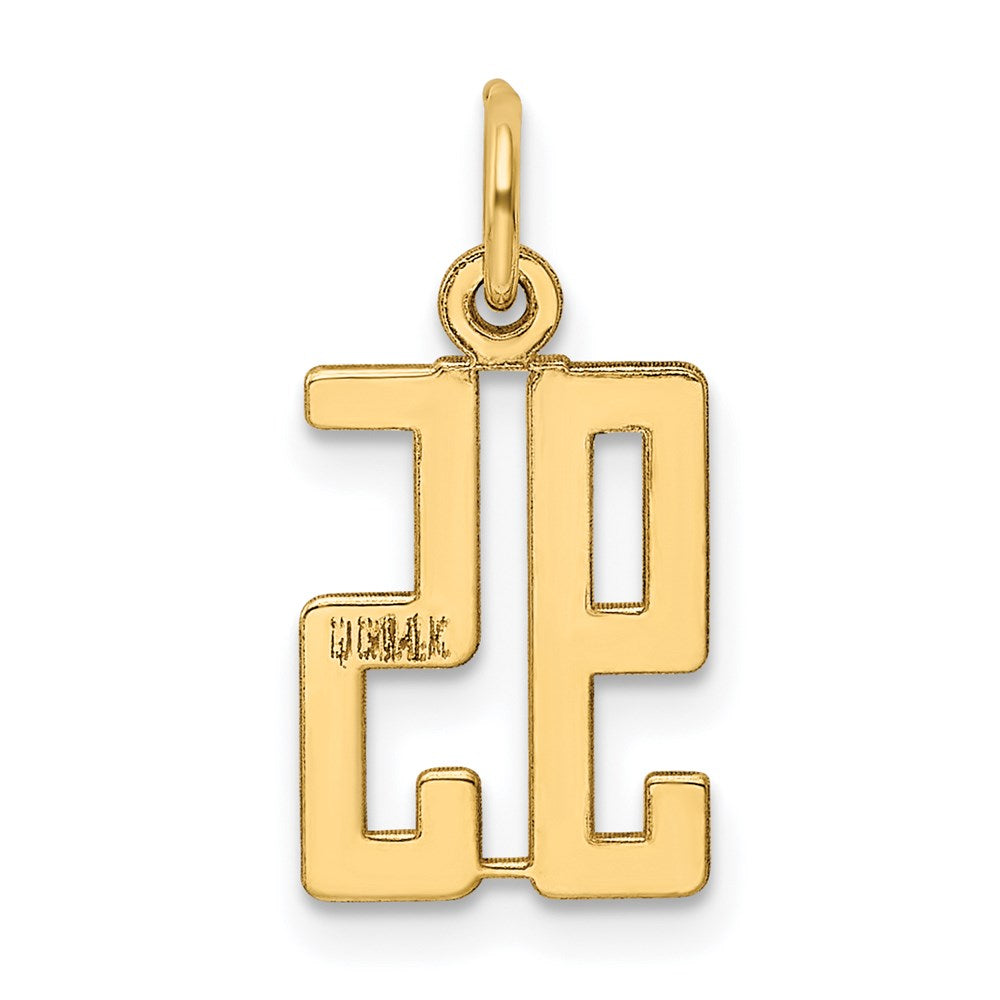 14K Yellow Gold Small Elongated Number 95 Charm