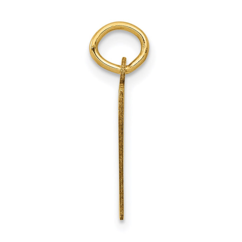 14K Yellow Gold Small Elongated Number 97 Charm