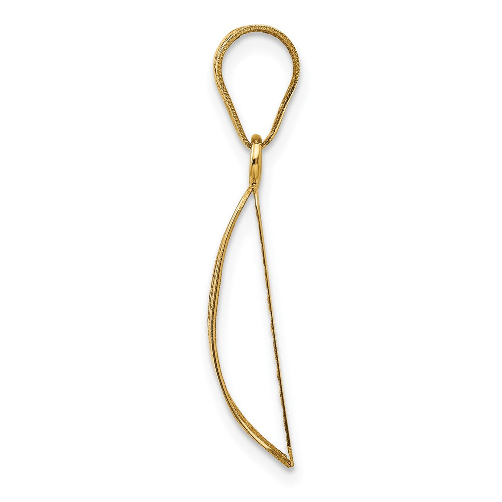 14K Yellow Gold Polished Hollow Fancy Pendant