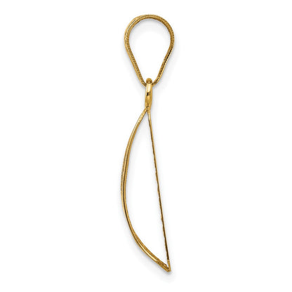14K Yellow Gold Polished Hollow Fancy Pendant