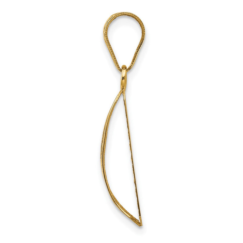 14K Yellow Gold Polished Hollow Fancy Pendant