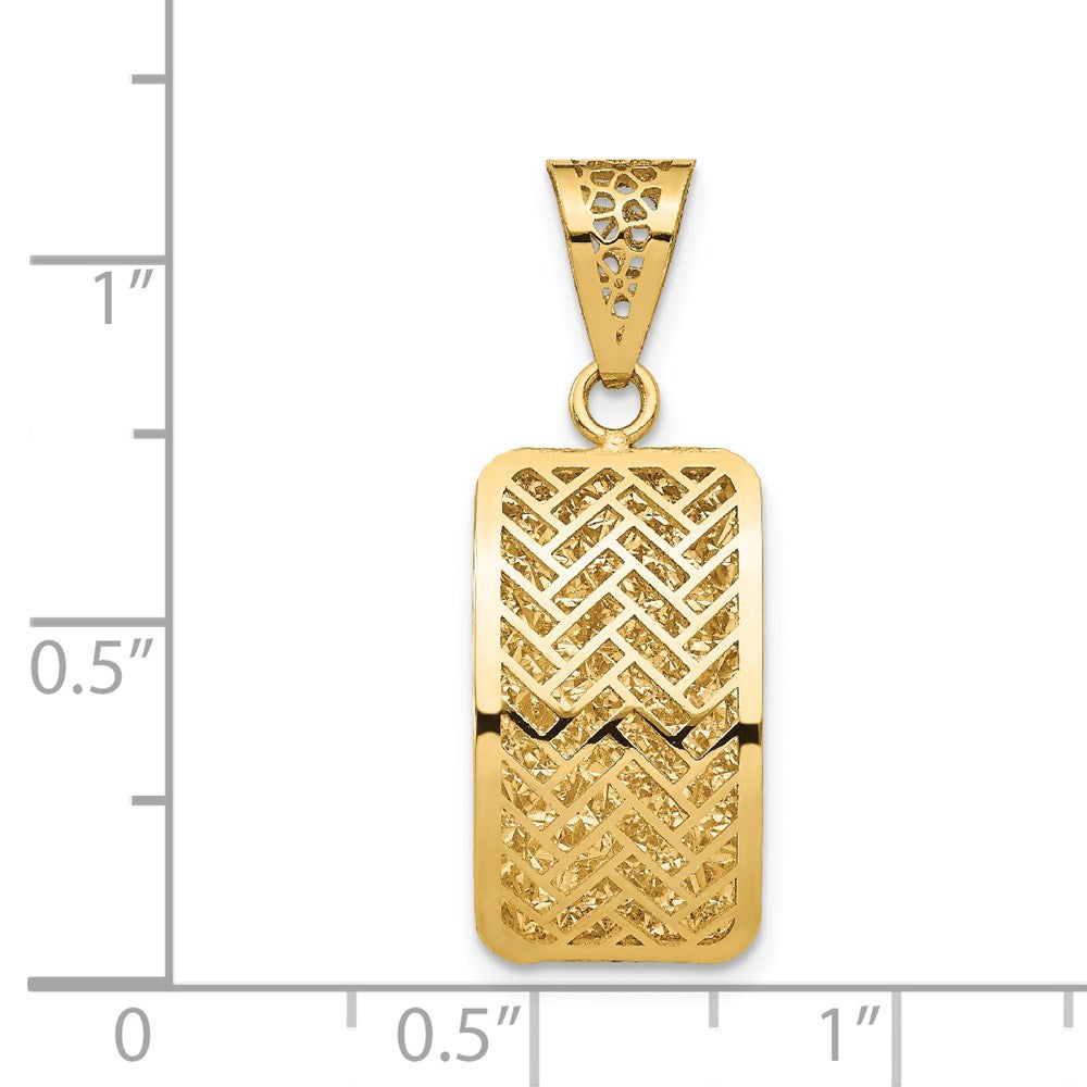 14K Yellow Gold Polished Hollow Fancy Pendant