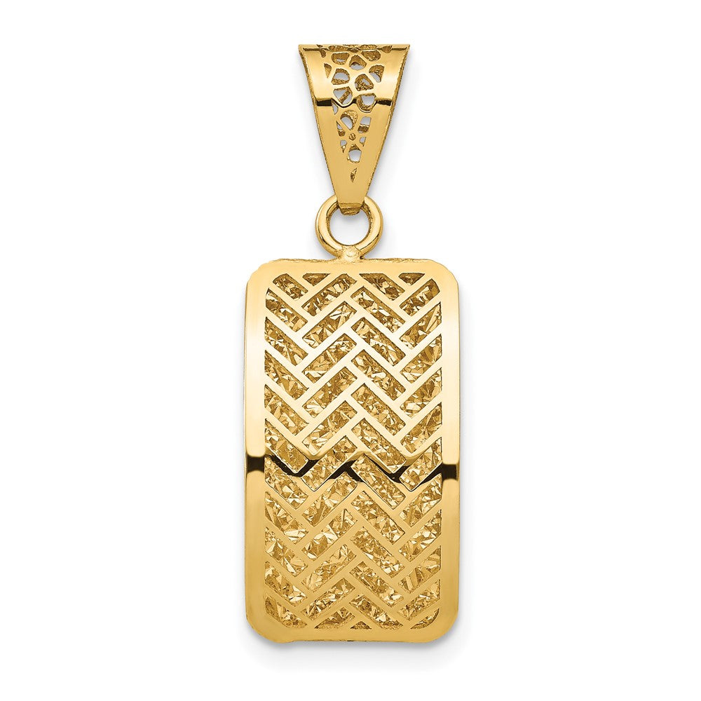 14K Yellow Gold Polished Hollow Fancy Pendant