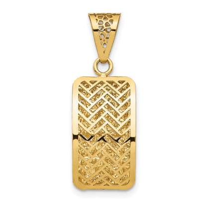 14K Yellow Gold Polished Hollow Fancy Pendant
