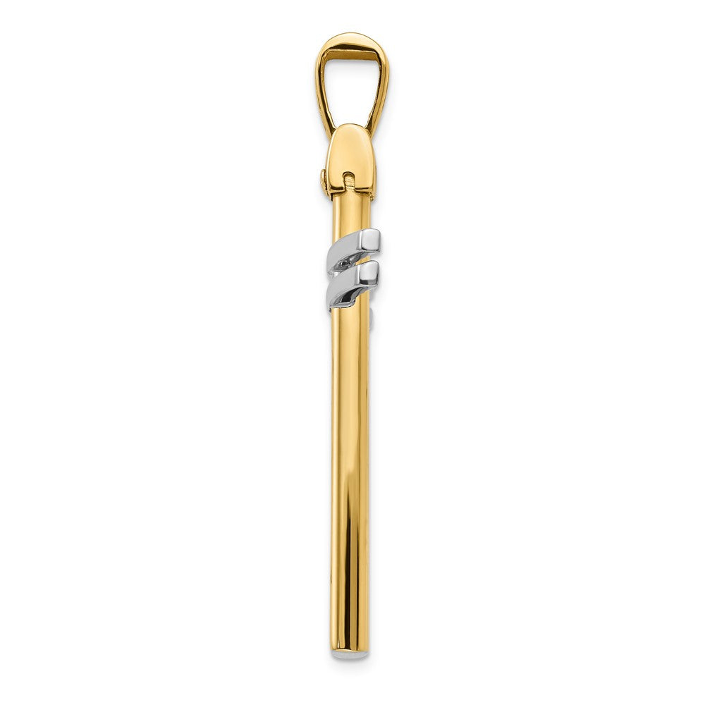 14K Yellow Gold Polished Cross Pendant