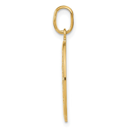 14K Yellow Gold Polished And Satin Oval St. Christopher Pendant
