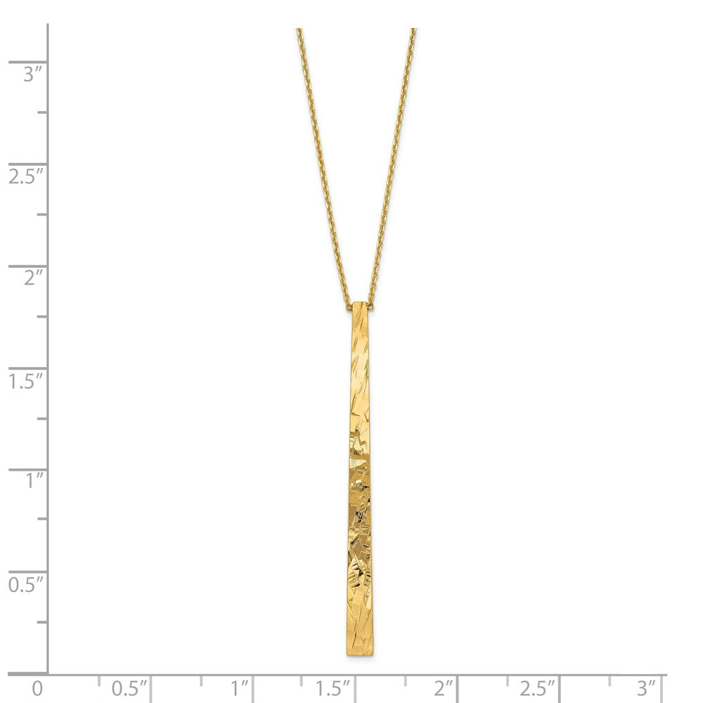 14K Yellow Gold Polished D/C Necklace
