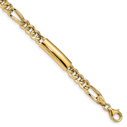 14K Yellow Gold Men'S Polished Fancy Link Bracelet