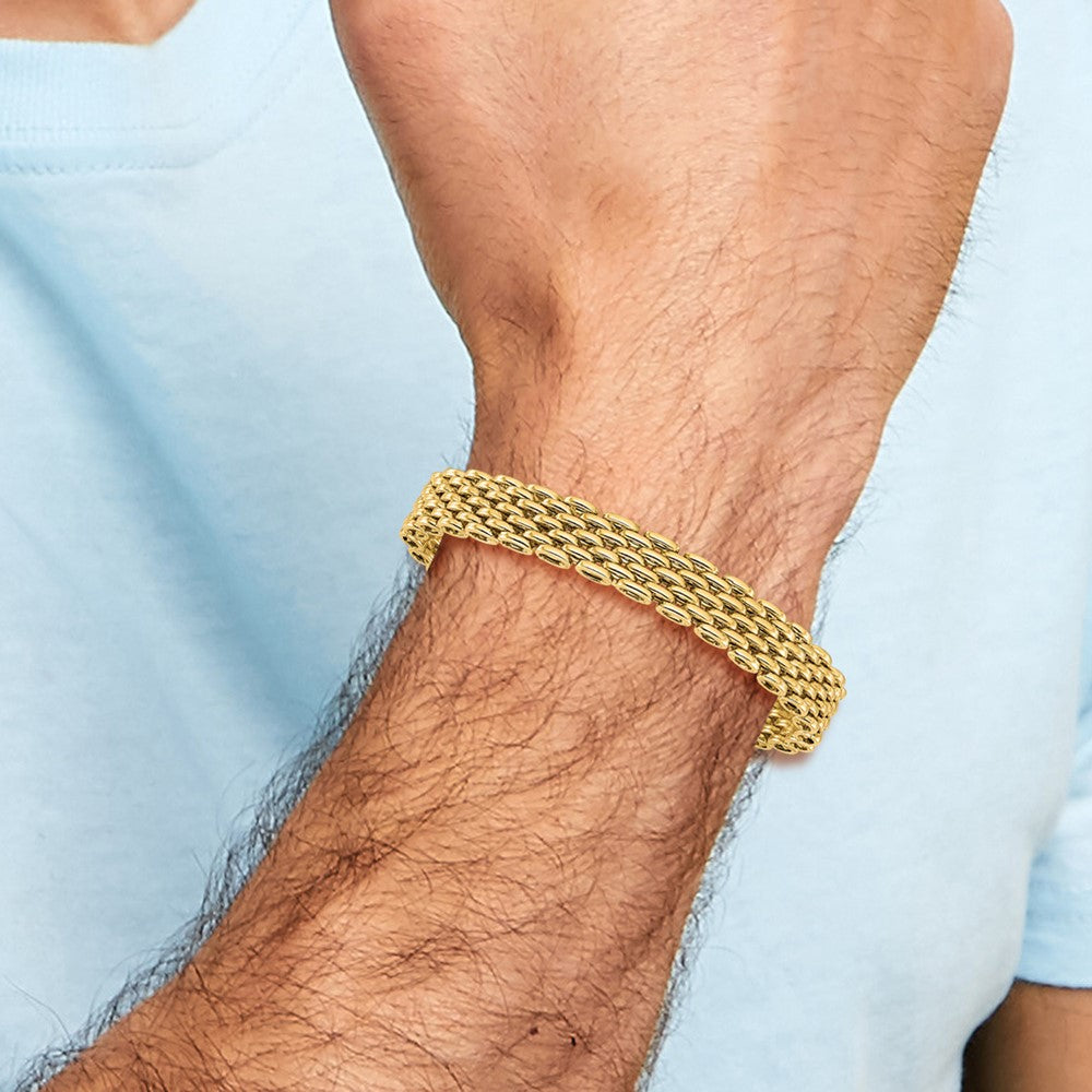 14K Yellow Gold Polished Fancy Bracelet