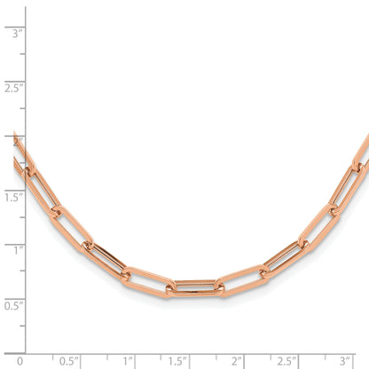 14K Rose Gold Polished Fancy Link Necklace
