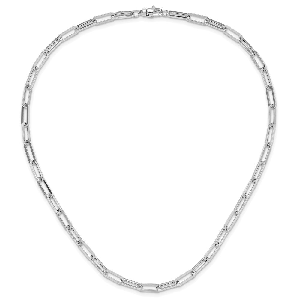 14K White Gold Polished Fancy Link Chain Necklace