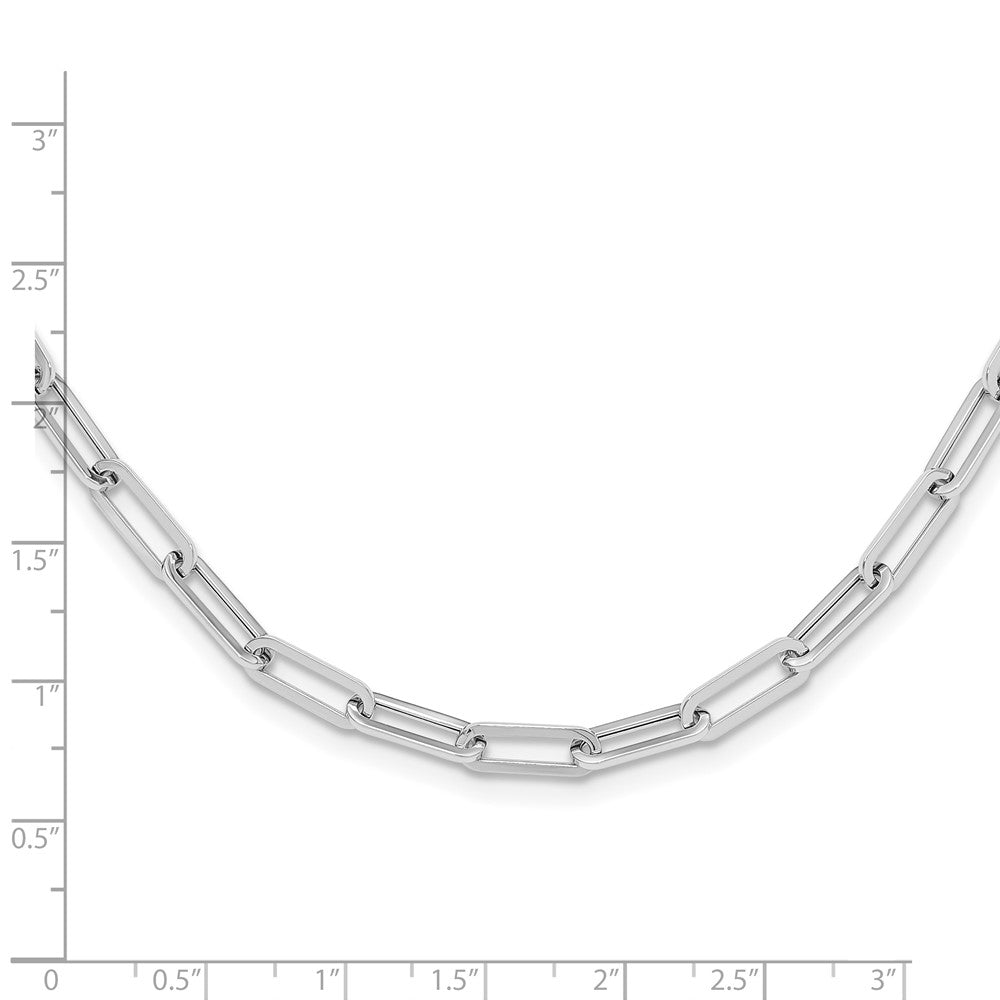 14K White Gold Polished Fancy Link Chain Necklace