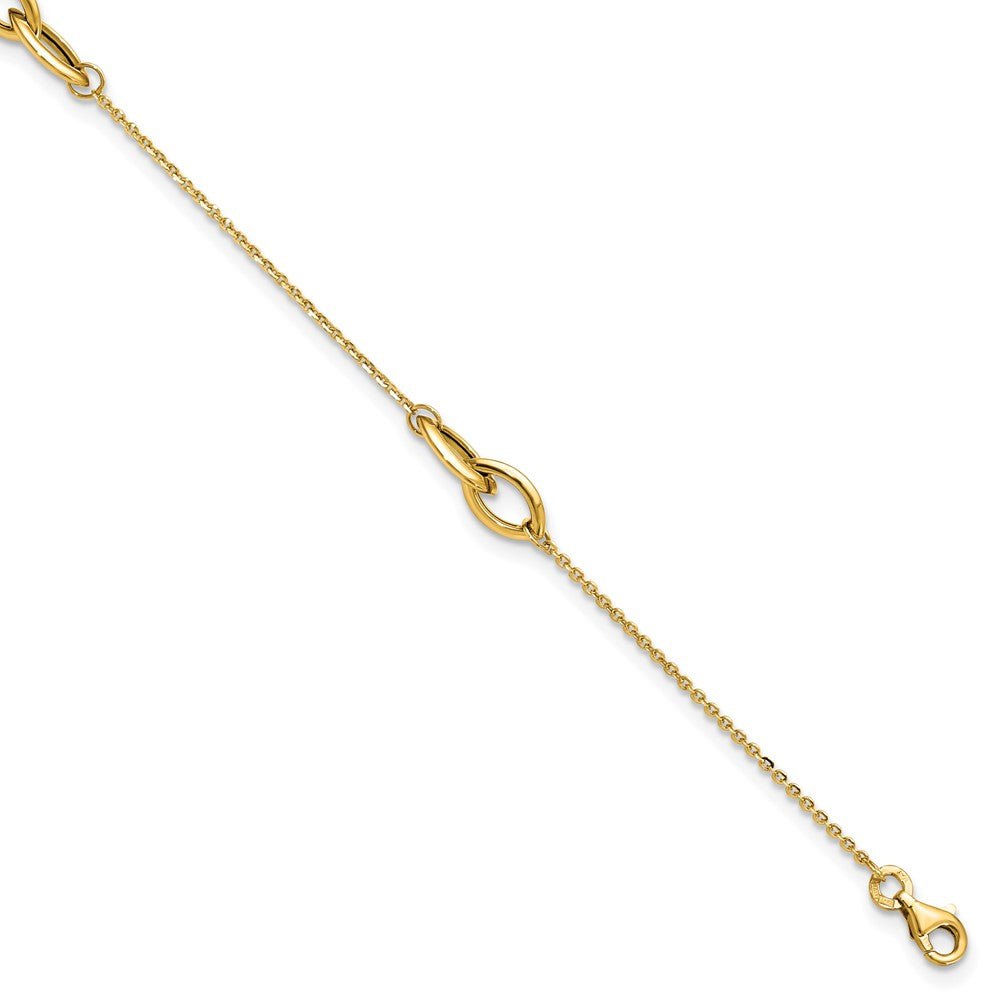 14K Yellow Gold Polished W/ .5in Ext. Anklet