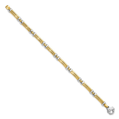 14K Two Tone Polished Bracelet