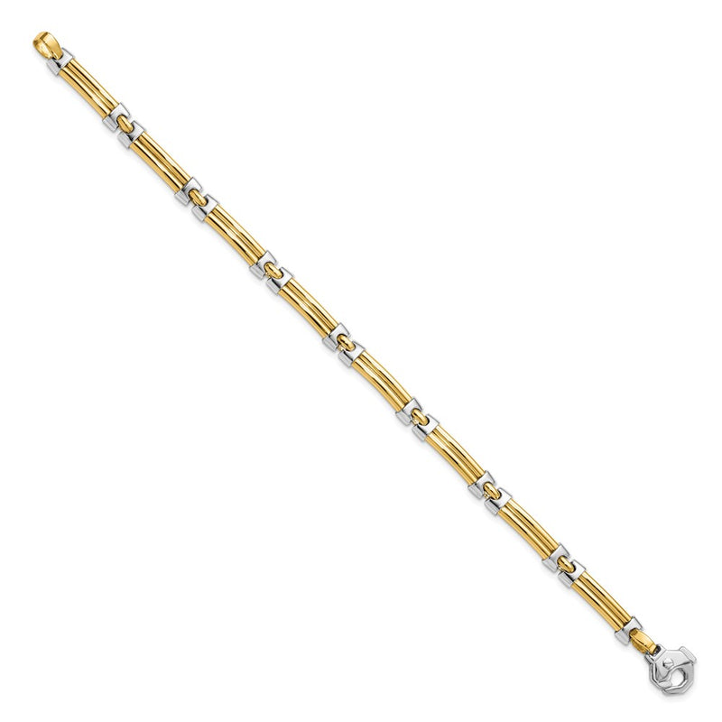 14K Two Tone Polished Bracelet