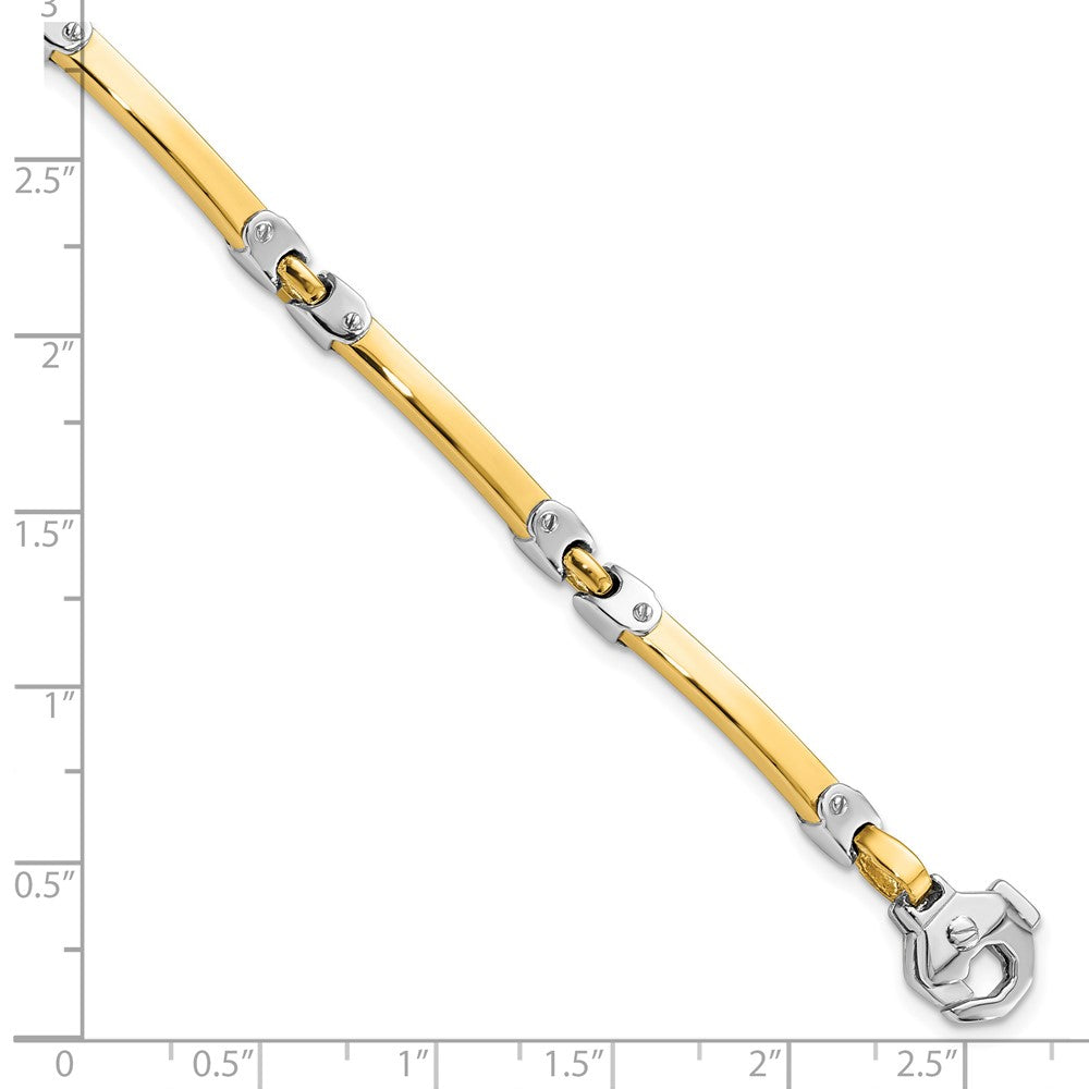 14K Two Tone Polished Bracelet
